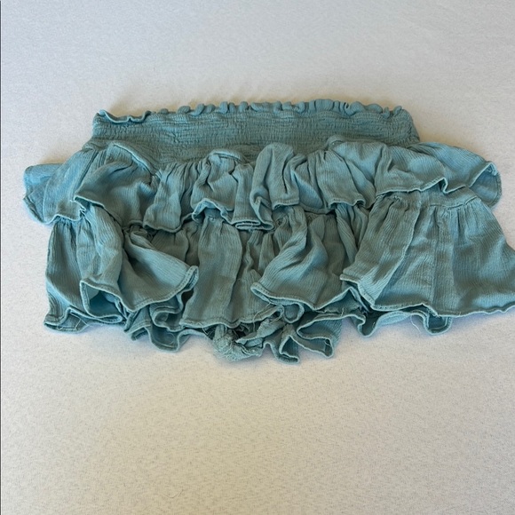 Mustard Seed Dresses & Skirts - Mustard Seed Ruffled Teal‎ Skirt